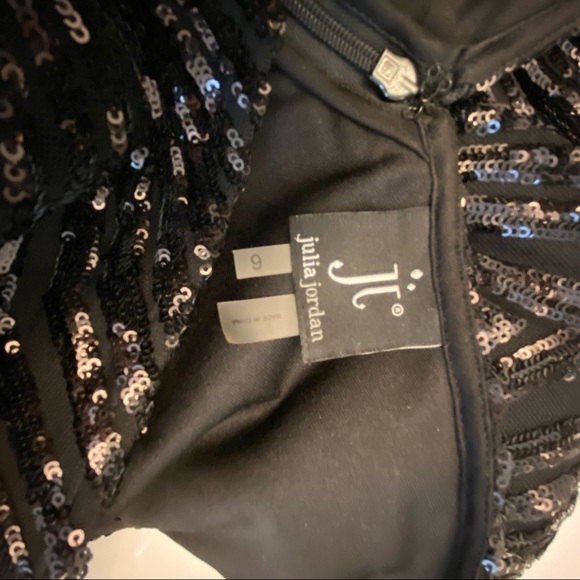 Julia Jordan Black Sleeveless Sequined Dress Size 6 - Picture 3 of 4
